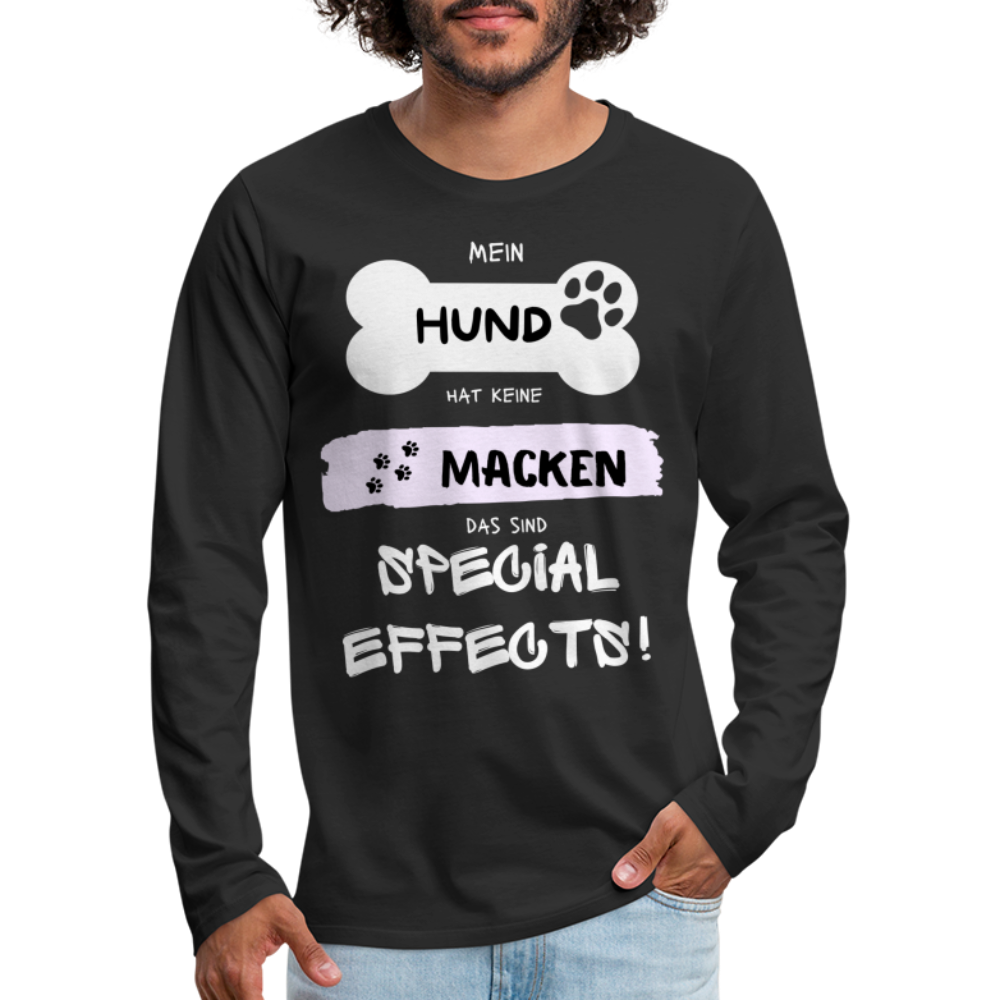 Männer Premium Langarmshirt - Hund macken - Schwarz