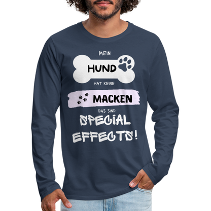 Männer Premium Langarmshirt - Hund macken - Navy