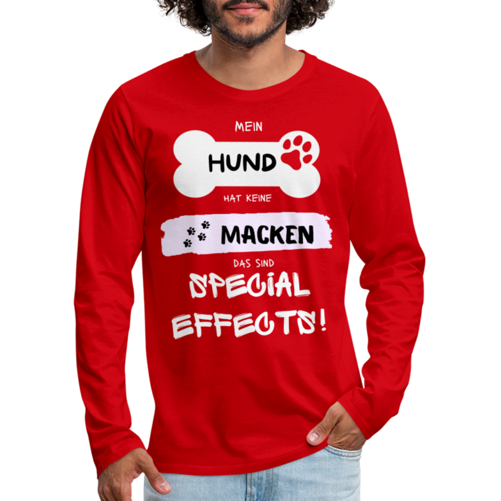 Männer Premium Langarmshirt - Hund macken - Rot