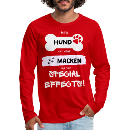 Männer Premium Langarmshirt - Hund macken - Rot