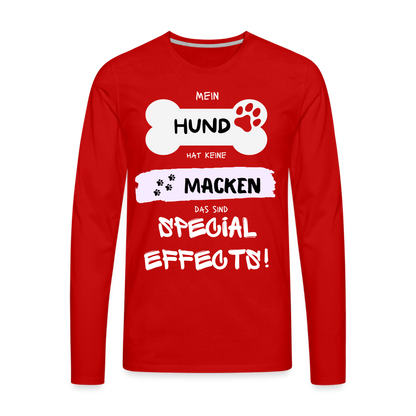 Männer Premium Langarmshirt - Hund macken - Rot