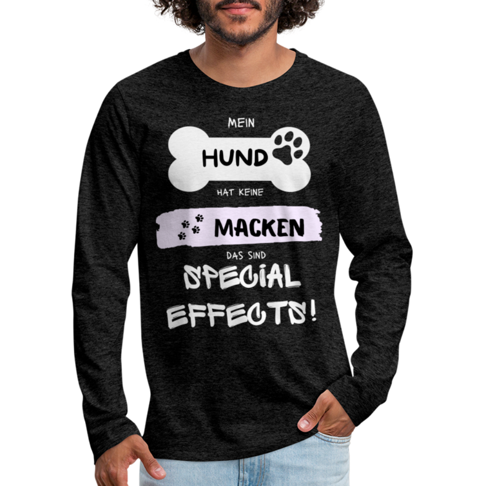 Männer Premium Langarmshirt - Hund macken - Anthrazit