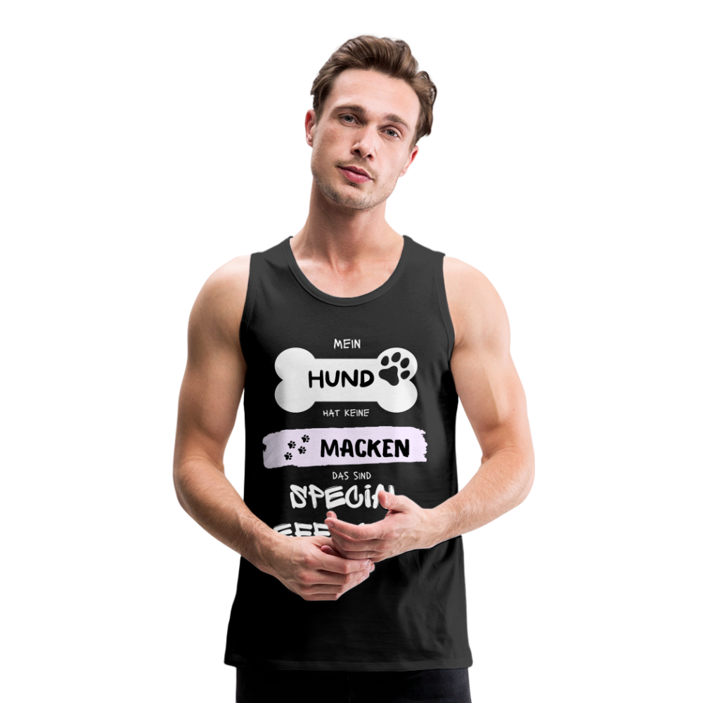 Männer Premium Tank Top - Hund macken - Schwarz