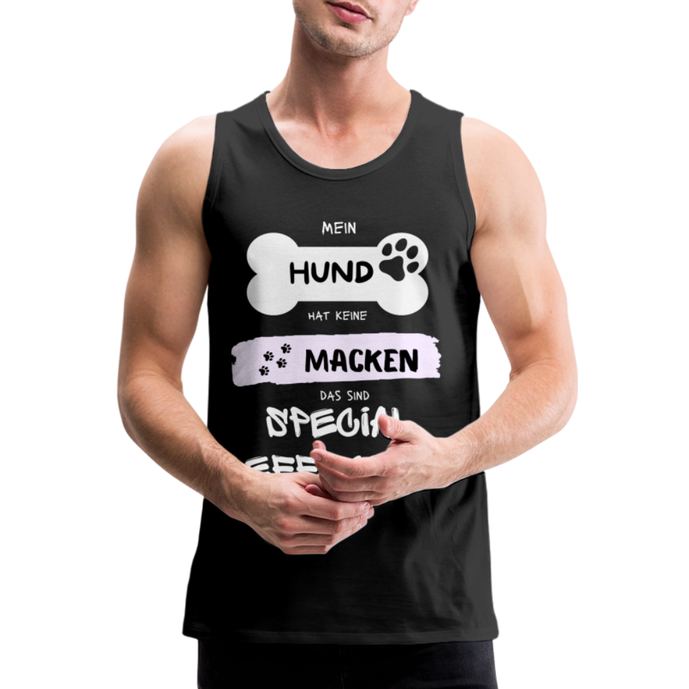 Männer Premium Tank Top - Hund macken - Schwarz