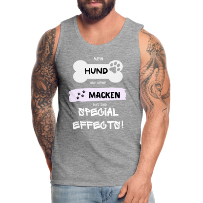 Männer Premium Tank Top - Hund macken - Grau meliert