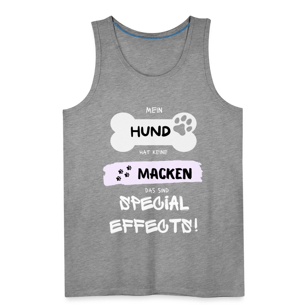 Männer Premium Tank Top - Hund macken - Grau meliert