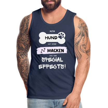 Männer Premium Tank Top - Hund macken - Navy