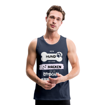 Männer Premium Tank Top - Hund macken - Navy