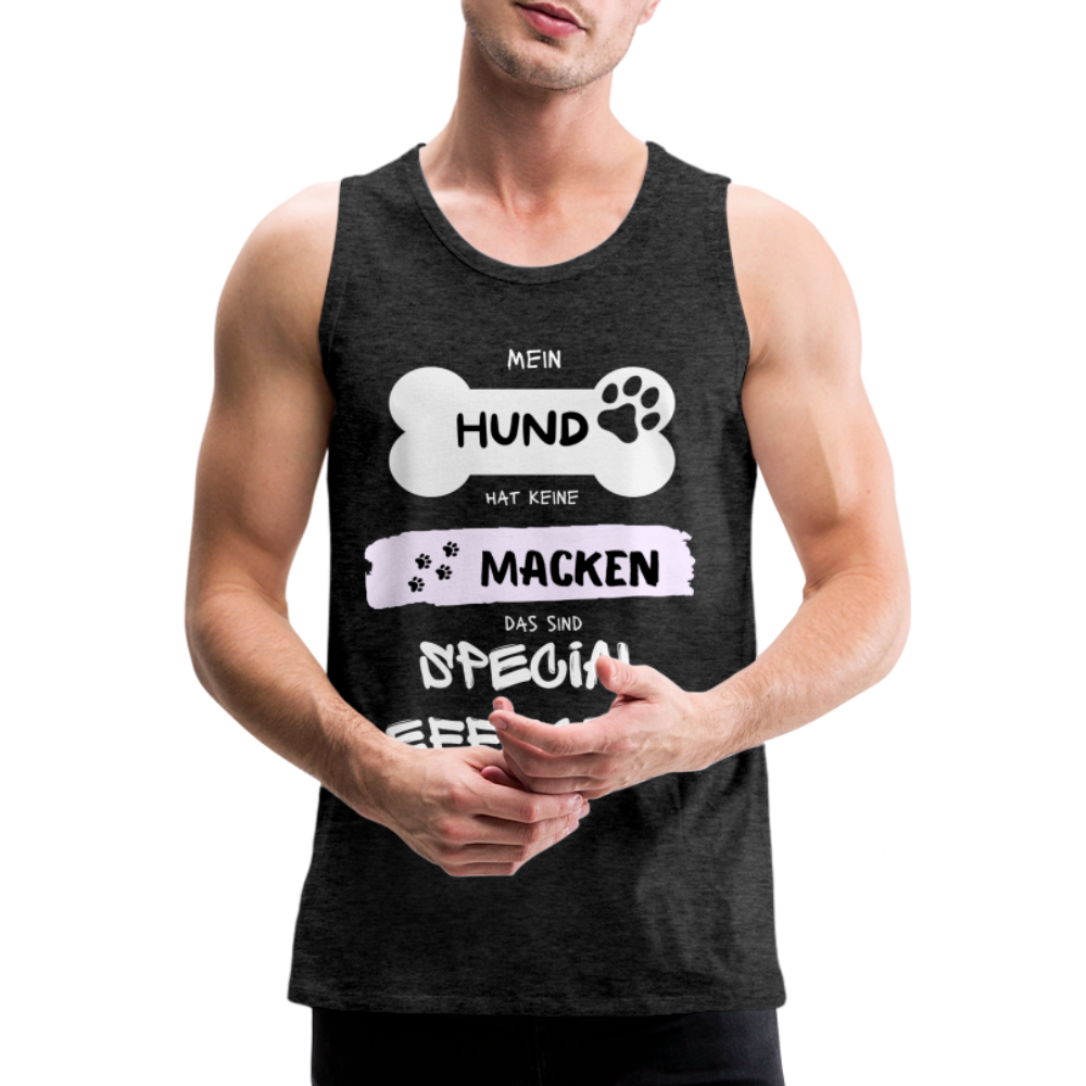 Männer Premium Tank Top - Hund macken - Anthrazit