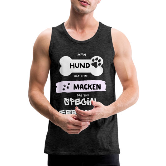 Männer Premium Tank Top - Hund macken - Anthrazit