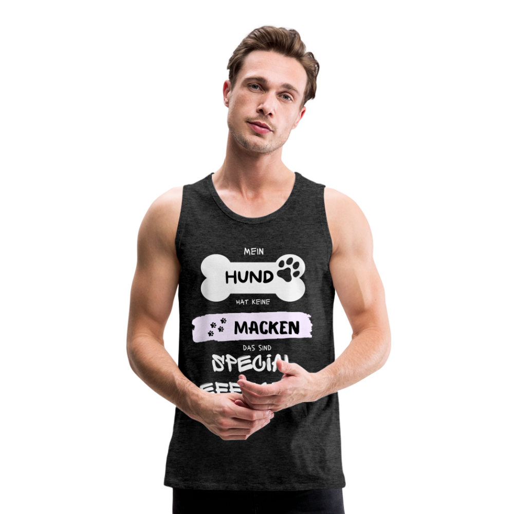 Männer Premium Tank Top - Hund macken - Anthrazit