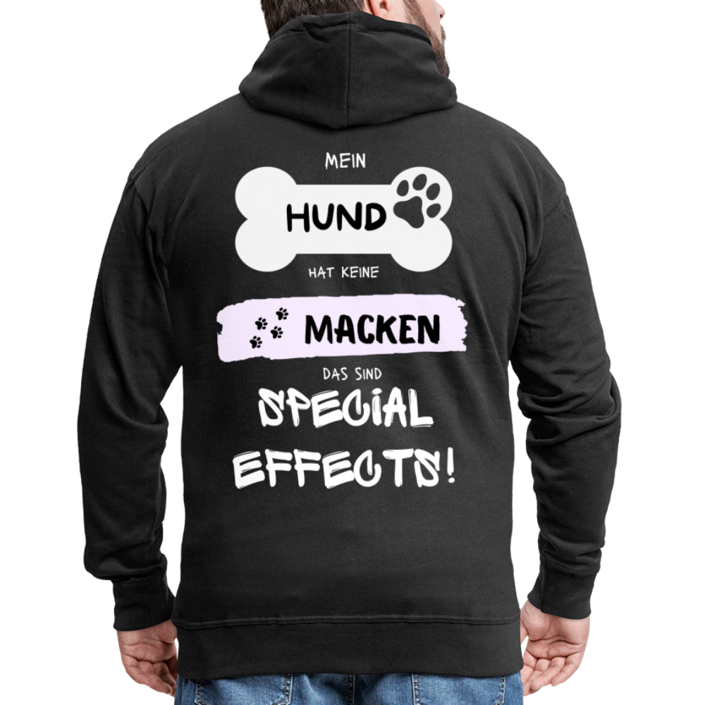 Männer Premium Kapuzenjacke - Hund macken - Schwarz