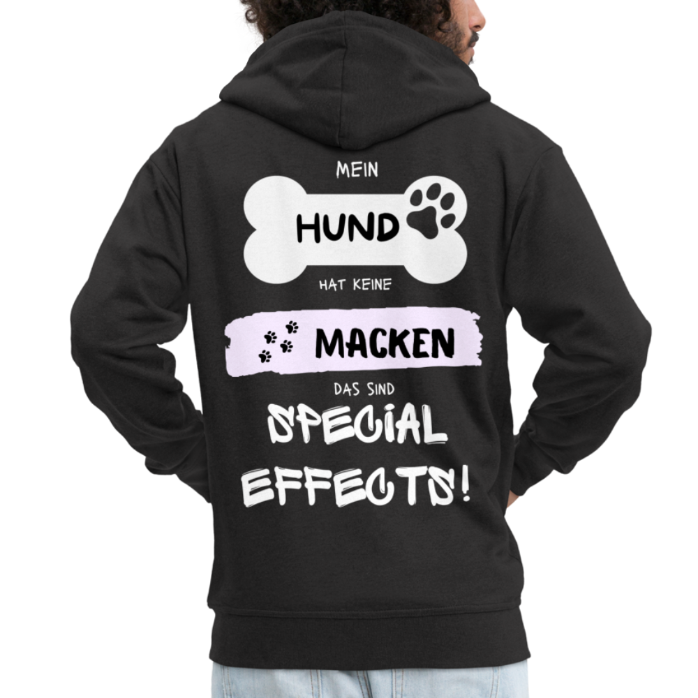 Männer Premium Kapuzenjacke - Hund macken - Schwarz