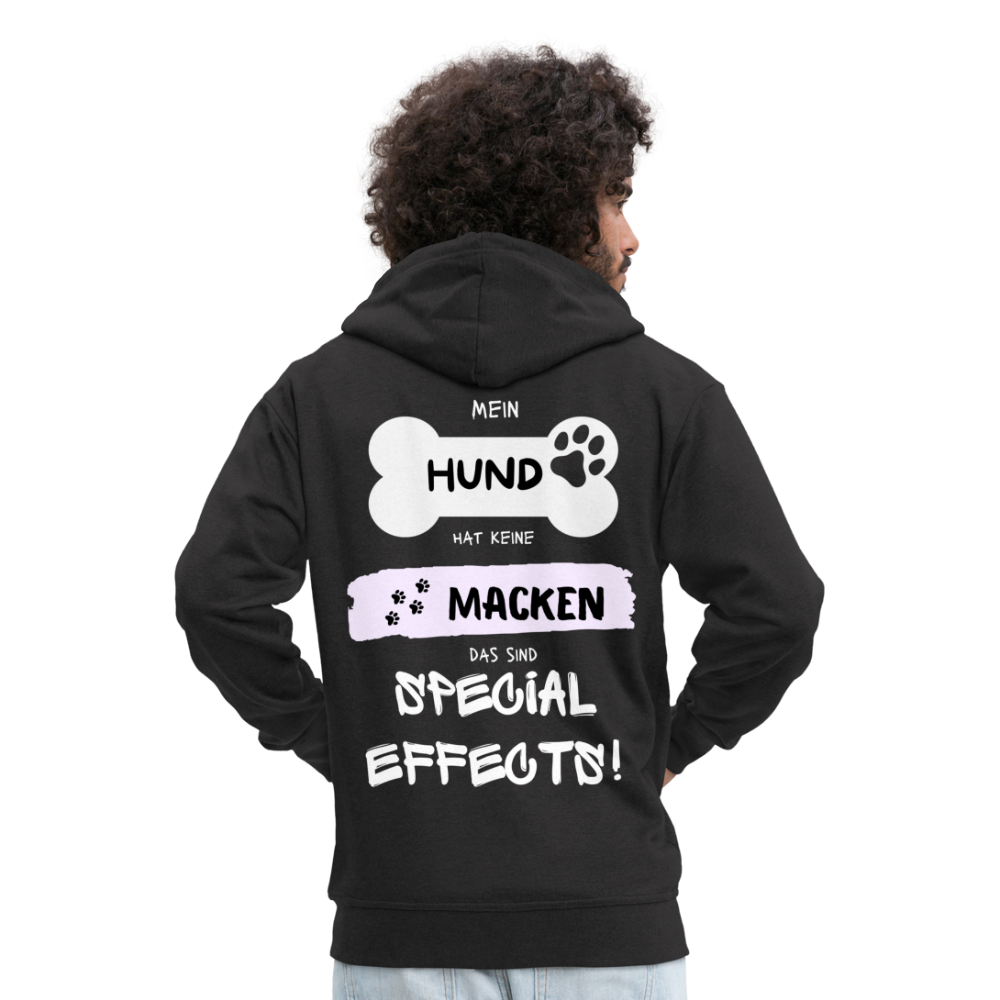 Männer Premium Kapuzenjacke - Hund macken - Schwarz