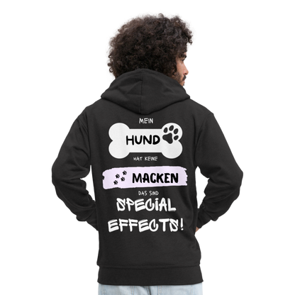 Männer Premium Kapuzenjacke - Hund macken - Schwarz