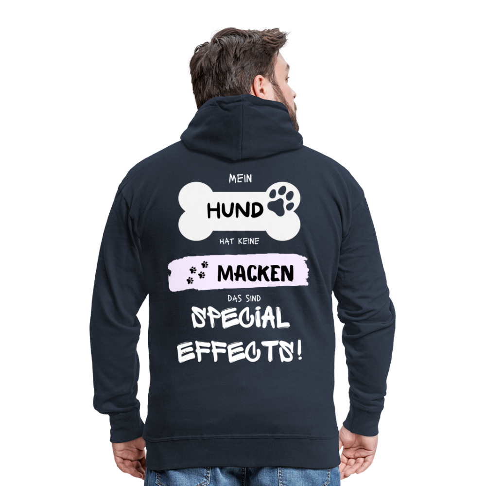 Männer Premium Kapuzenjacke - Hund macken - Navy