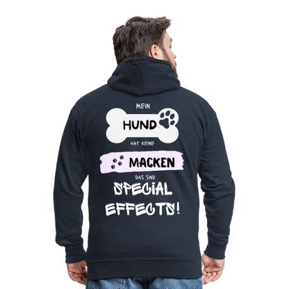 Männer Premium Kapuzenjacke - Hund macken - Navy