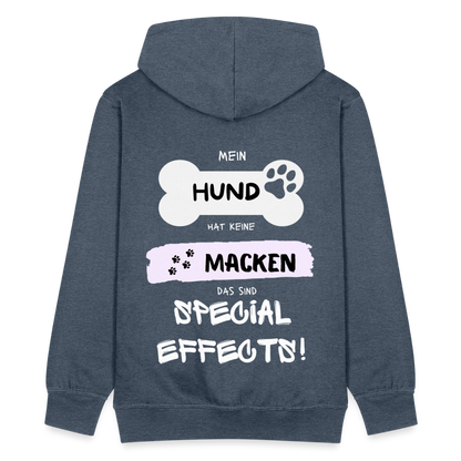 Männer Premium Kapuzenjacke - Hund macken - Jeansblau