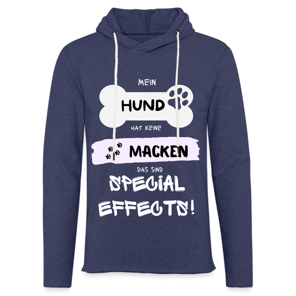 Leichtes Kapuzensweatshirt Unisex - Hund macken - Navy meliert