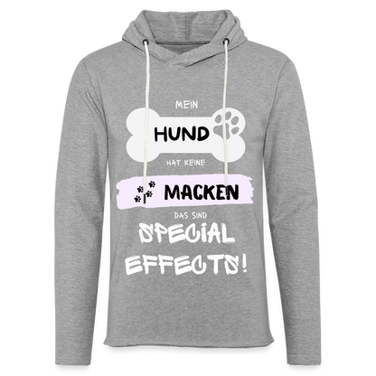 Leichtes Kapuzensweatshirt Unisex - Hund macken - Grau meliert