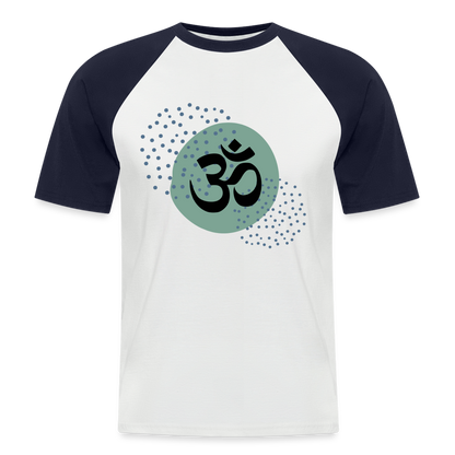 Männer Baseball-T-Shirt - Yoga - Weiß/Navy