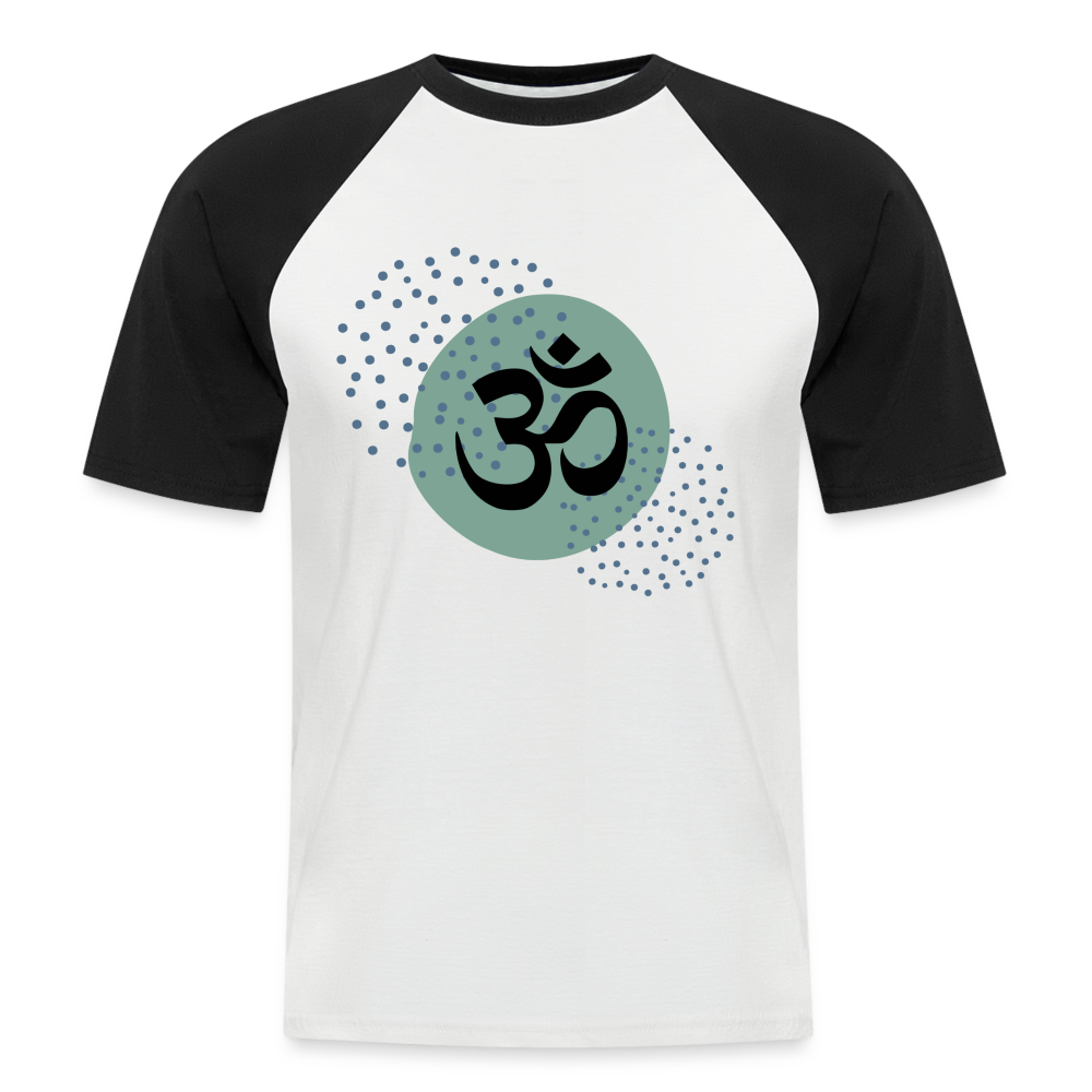 Männer Baseball-T-Shirt - Yoga - Weiß/Schwarz