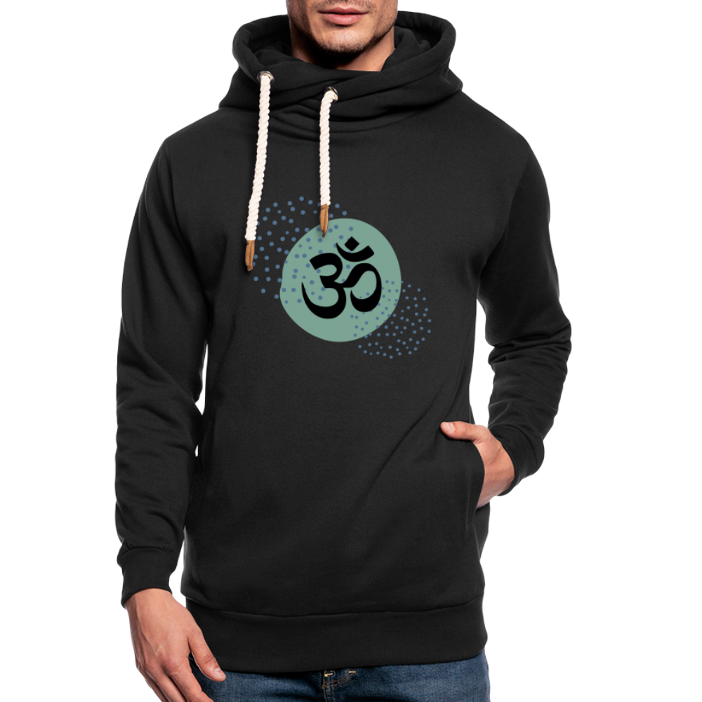 Unisex Schalkragen Hoodie - Yoga - Schwarz