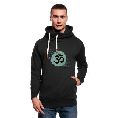 Unisex Schalkragen Hoodie - Yoga - Schwarz