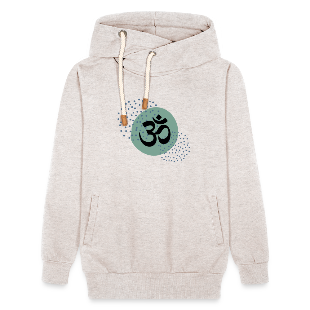 Unisex Schalkragen Hoodie - Yoga - Beige meliert