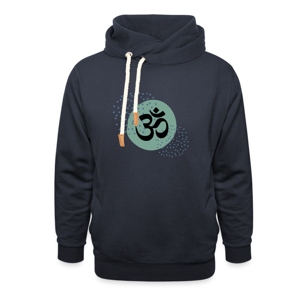 Unisex Schalkragen Hoodie - Yoga - Navy