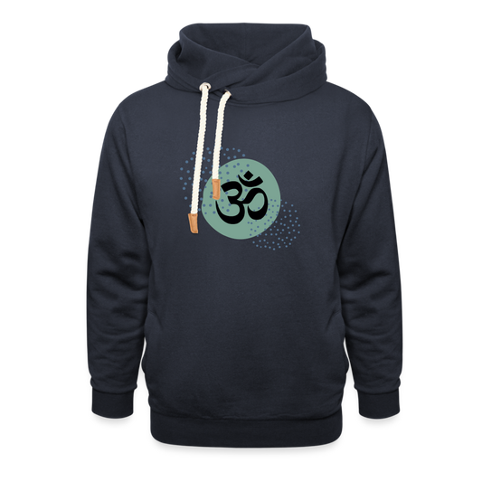 Unisex Schalkragen Hoodie - Yoga - Navy