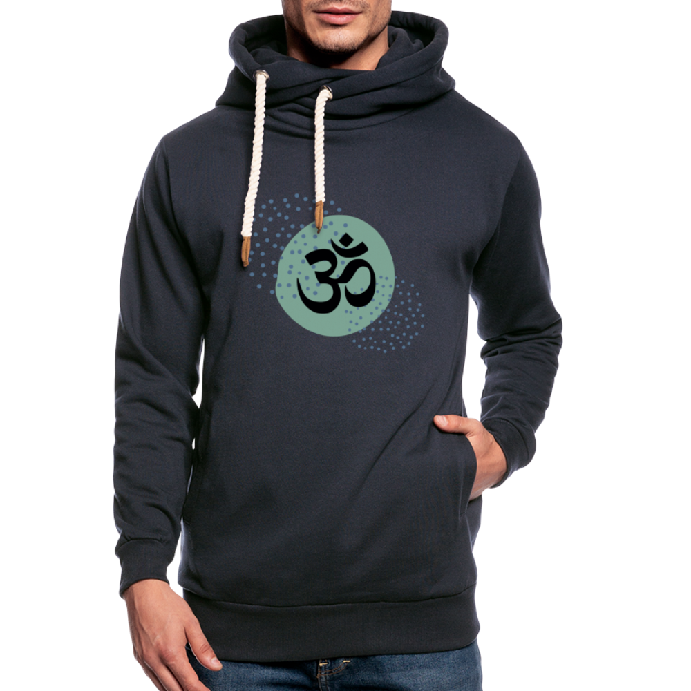 Unisex Schalkragen Hoodie - Yoga - Navy