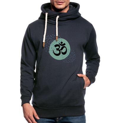 Unisex Schalkragen Hoodie - Yoga - Navy