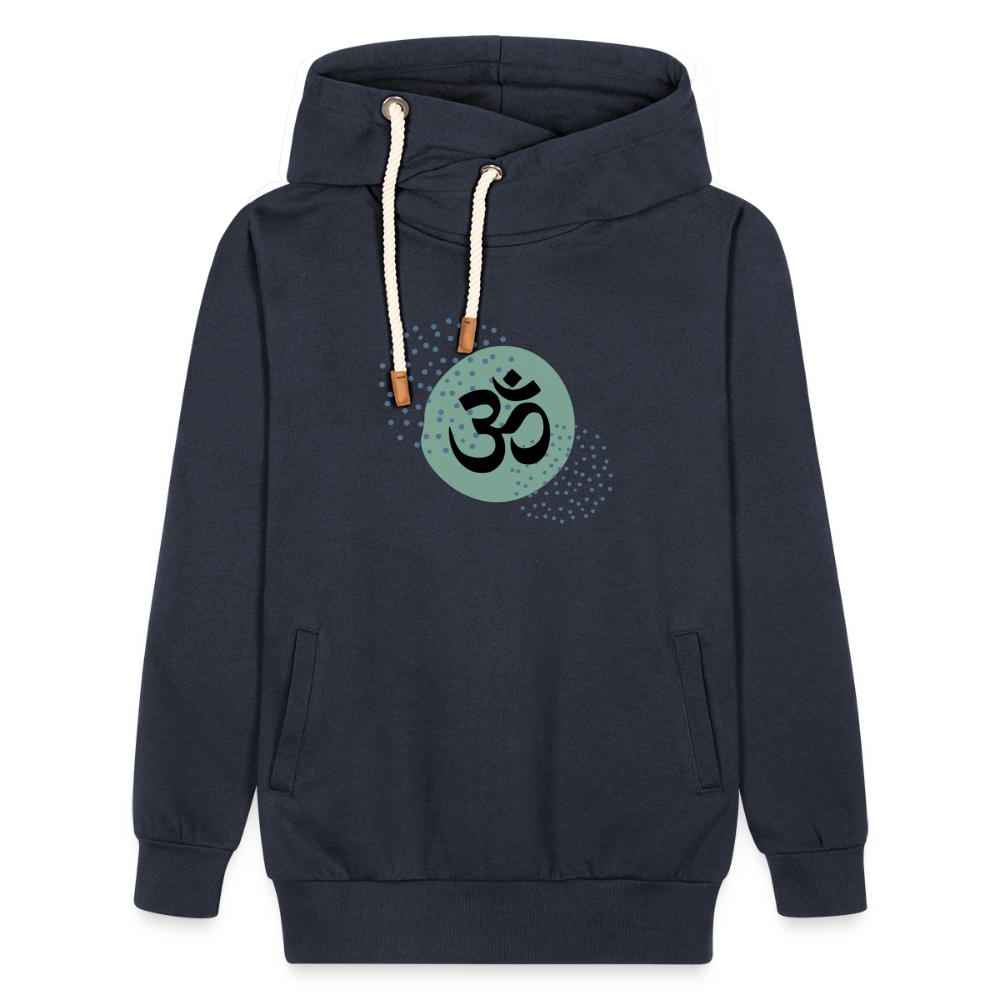 Unisex Schalkragen Hoodie - Yoga - Navy