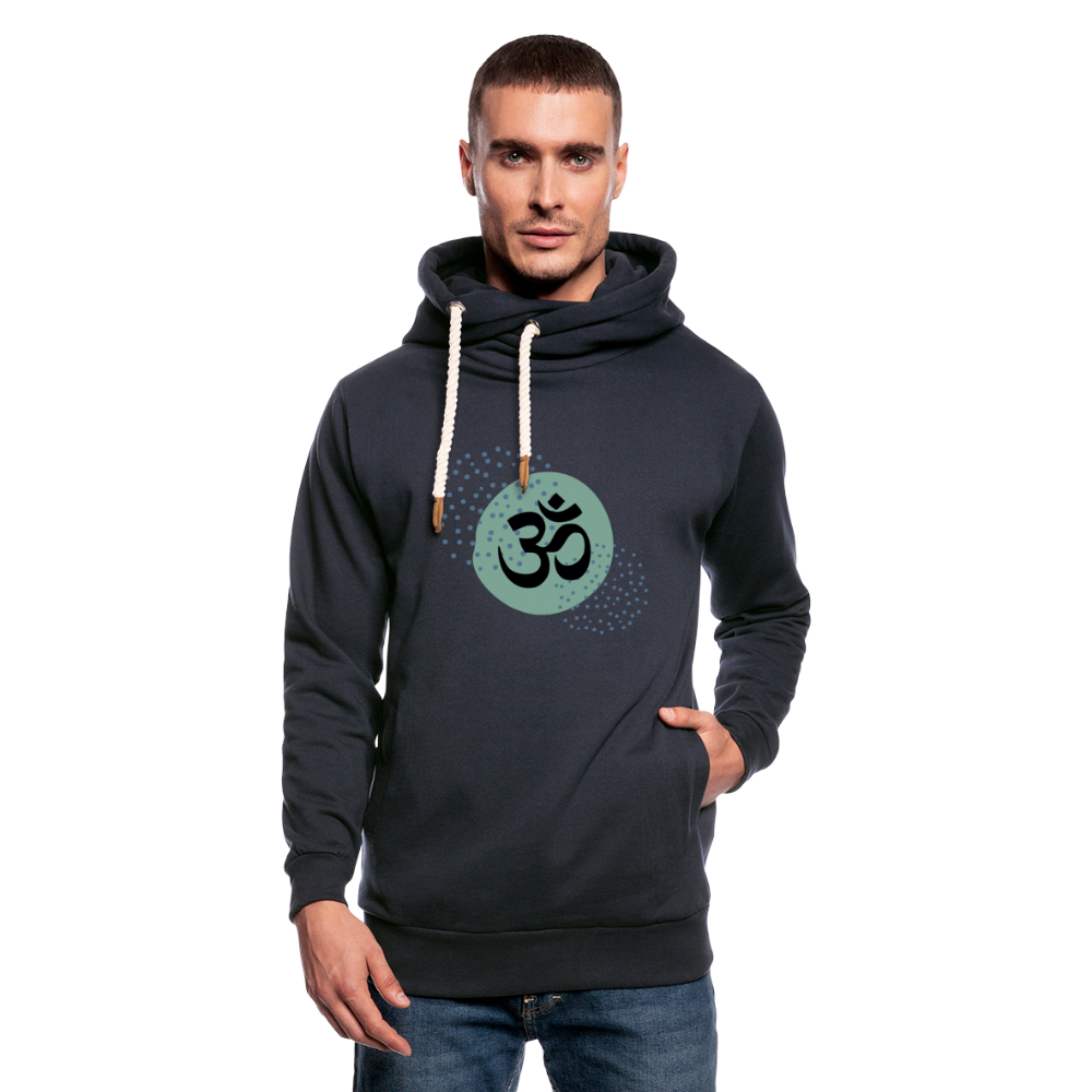 Unisex Schalkragen Hoodie - Yoga - Navy