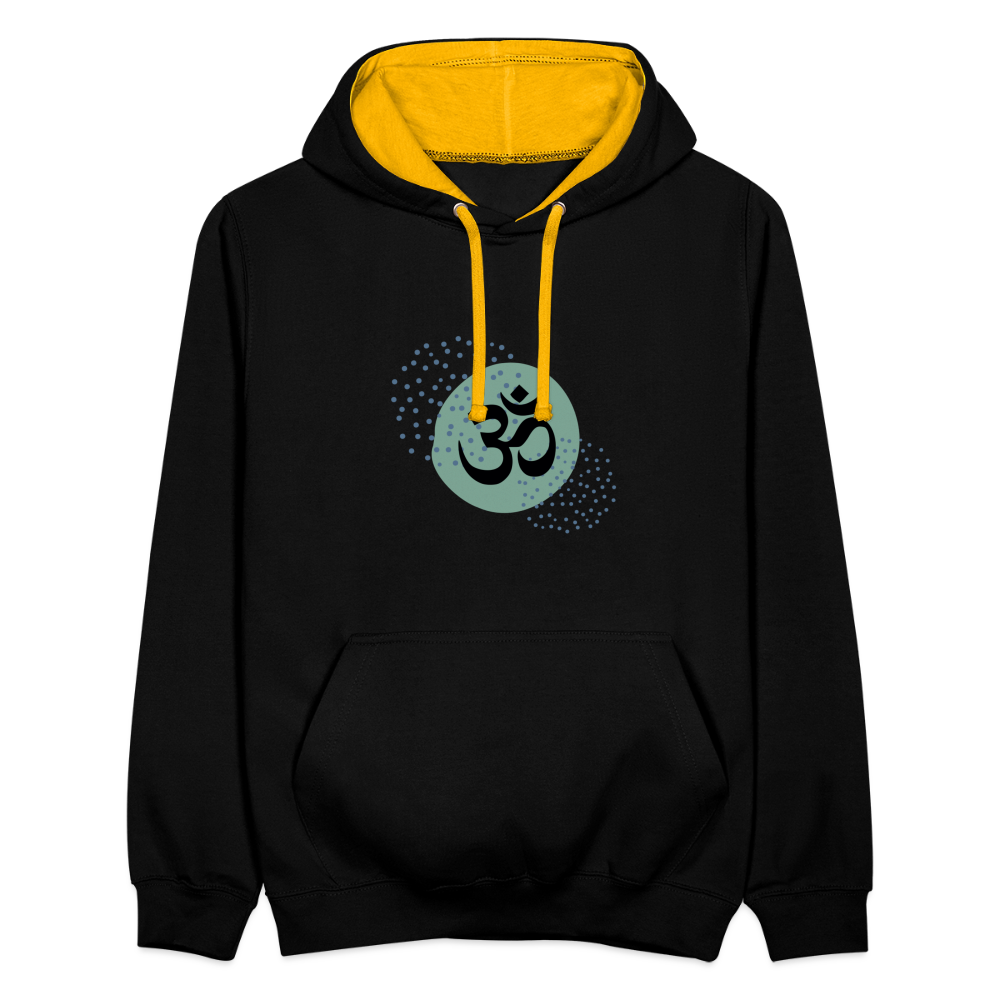 Kontrast-Hoodie - Yoga - Schwarz/Gold