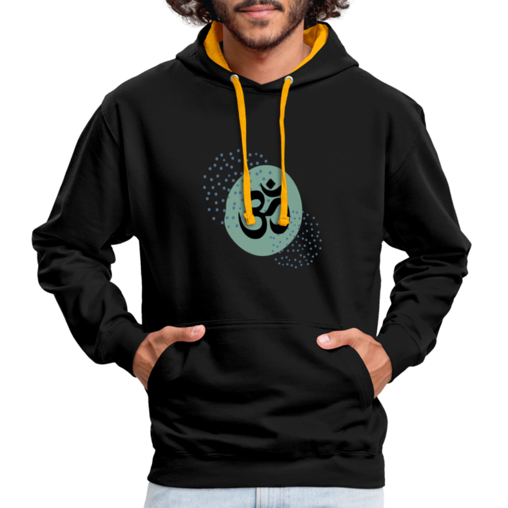 Kontrast-Hoodie - Yoga - Schwarz/Gold