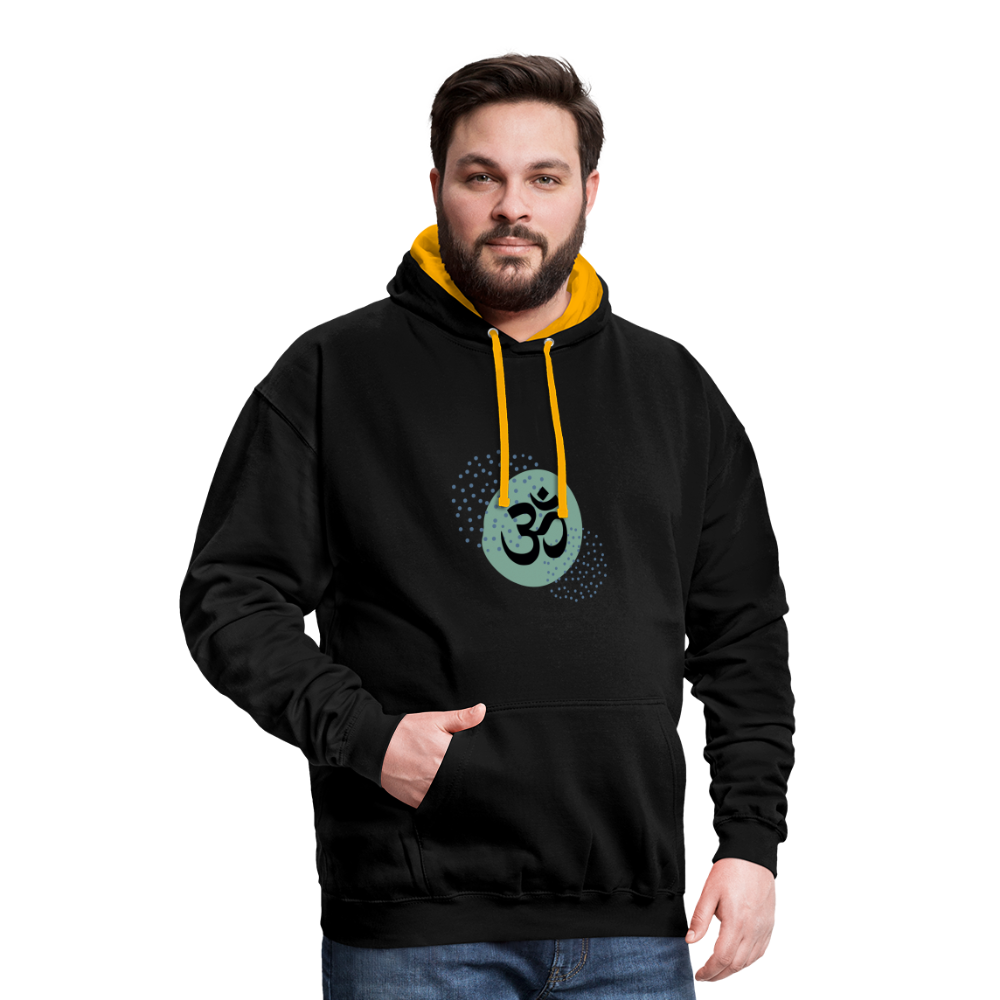 Kontrast-Hoodie - Yoga - Schwarz/Gold