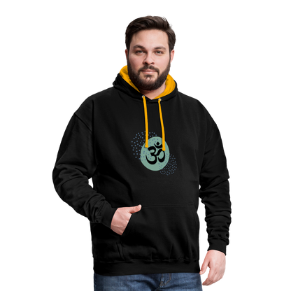 Kontrast-Hoodie - Yoga - Schwarz/Gold