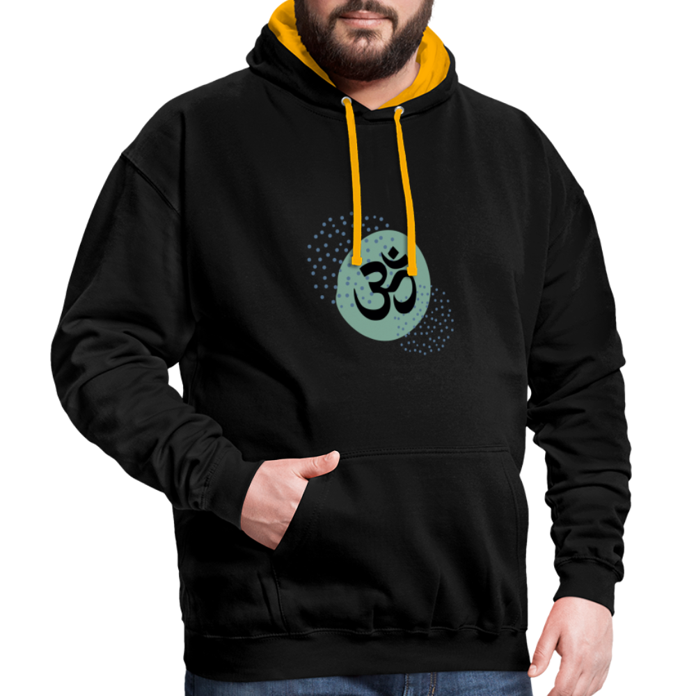 Kontrast-Hoodie - Yoga - Schwarz/Gold