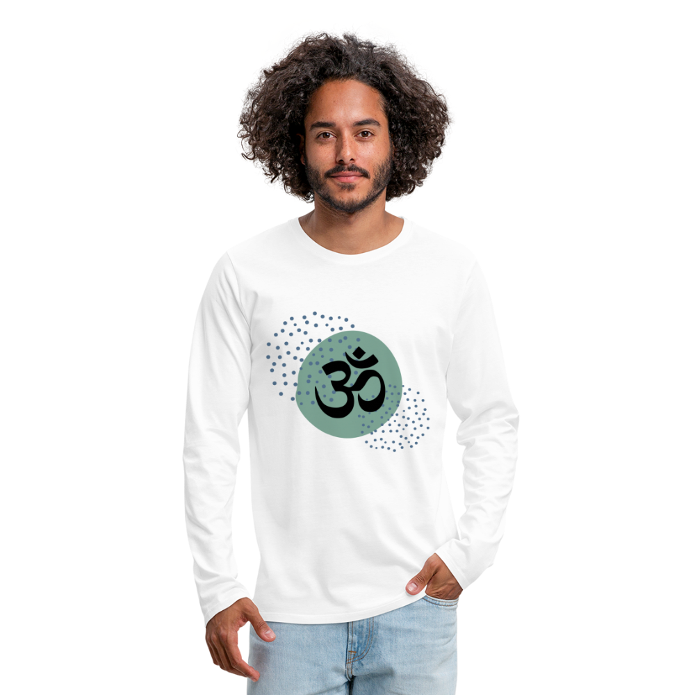 Männer Premium Langarmshirt - Yoga - weiß