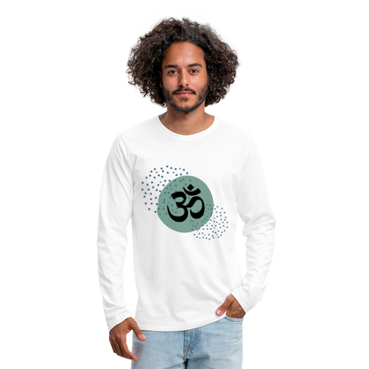 Männer Premium Langarmshirt - Yoga - weiß