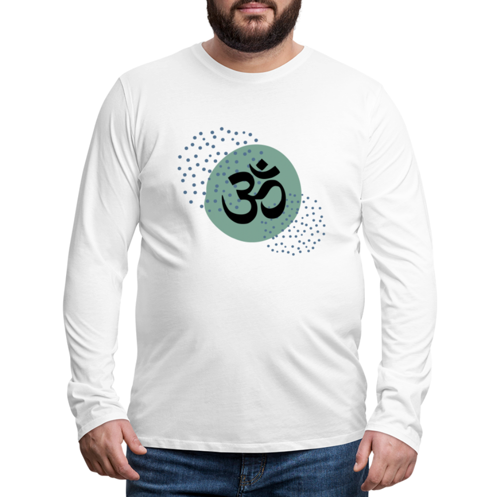 Männer Premium Langarmshirt - Yoga - weiß