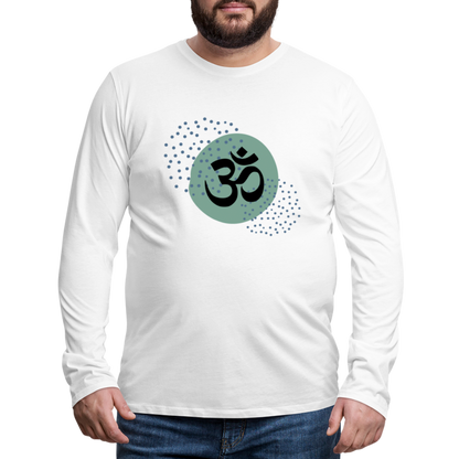 Männer Premium Langarmshirt - Yoga - weiß