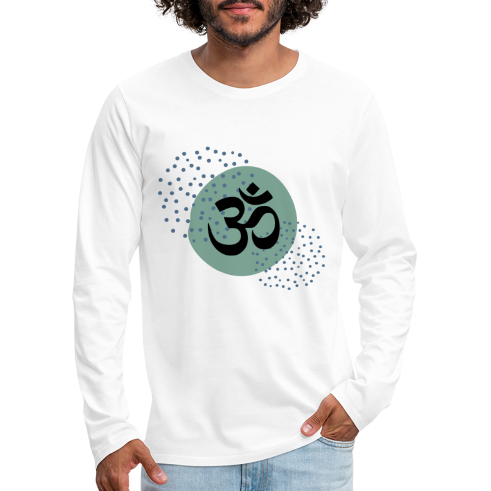 Männer Premium Langarmshirt - Yoga - weiß