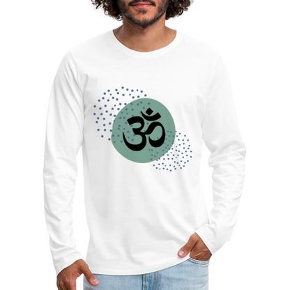 Männer Premium Langarmshirt - Yoga - weiß