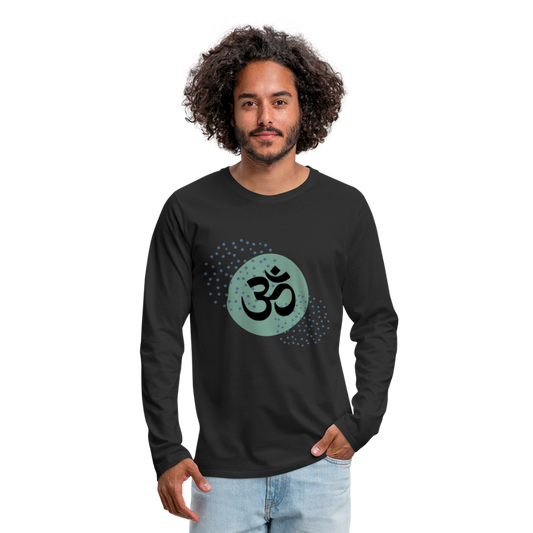 Männer Premium Langarmshirt - Yoga - Schwarz