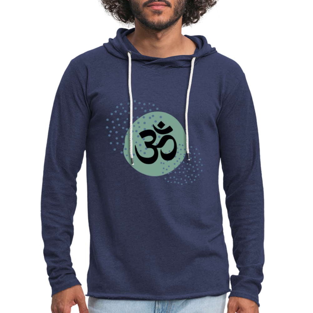 Leichtes Kapuzensweatshirt Unisex - Yoga - Navy meliert