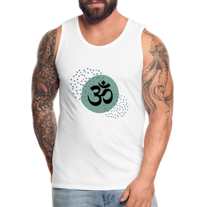 Männer Premium Tank Top - Yoga - weiß