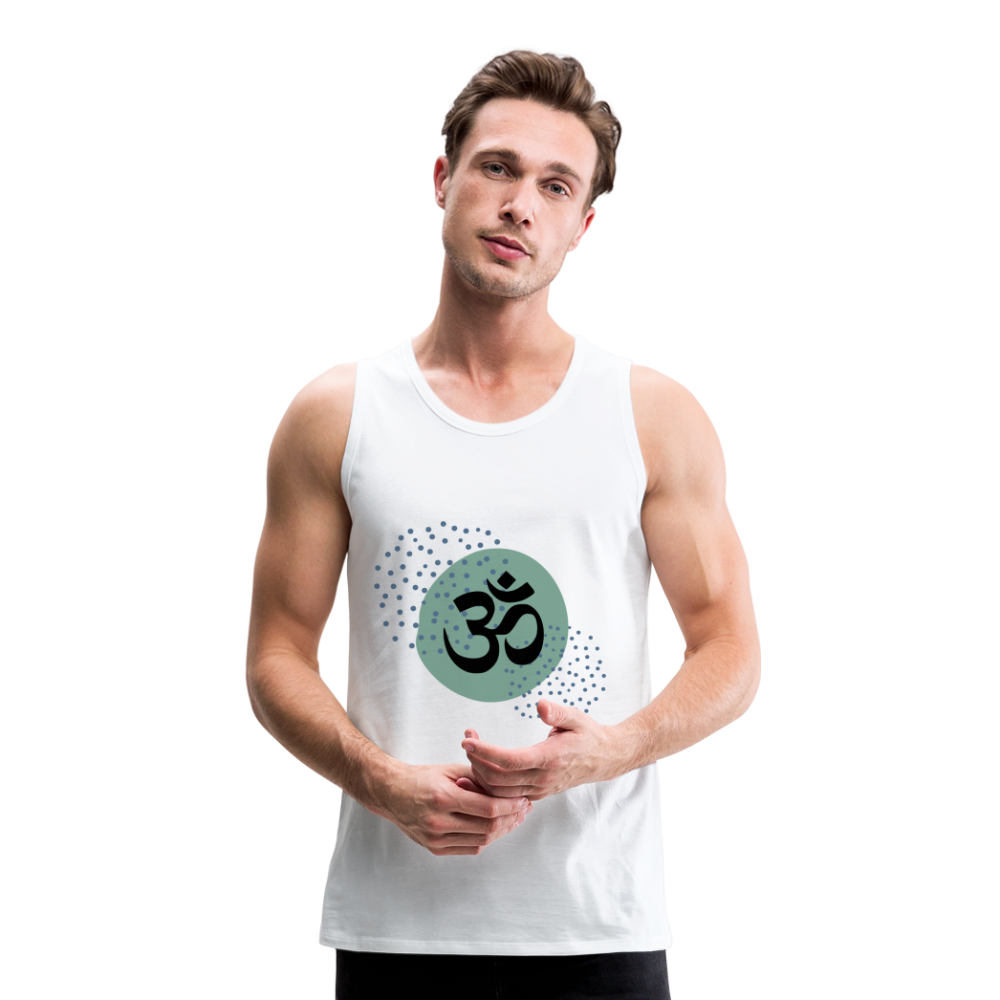 Männer Premium Tank Top - Yoga - weiß